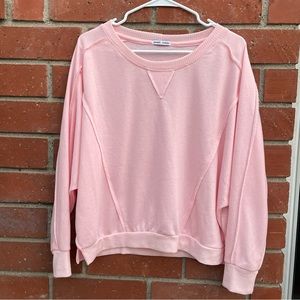 Sweet Romeo Size L Pink Dolman Sleeve Sweater  Super Soft